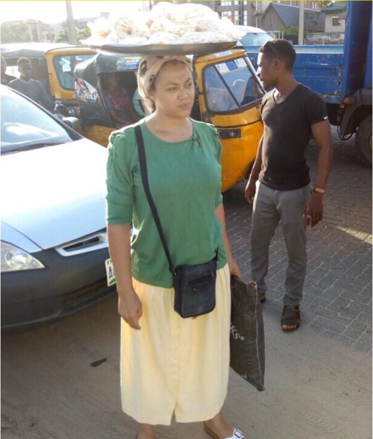 Nadia Buari spotted in new photos 'hawking' on the streets