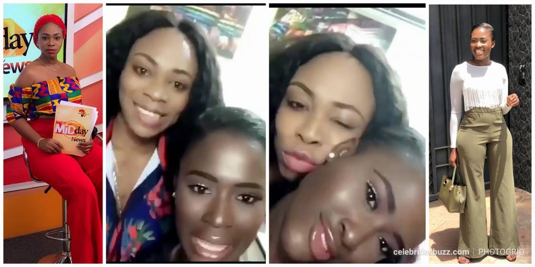 Fella Makafui chills with Shatta Michy in her new office