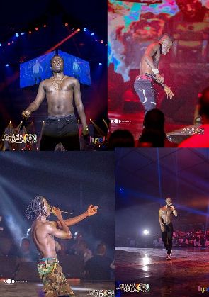 Topless musicians on Ghana meets Naija Music night, 2018